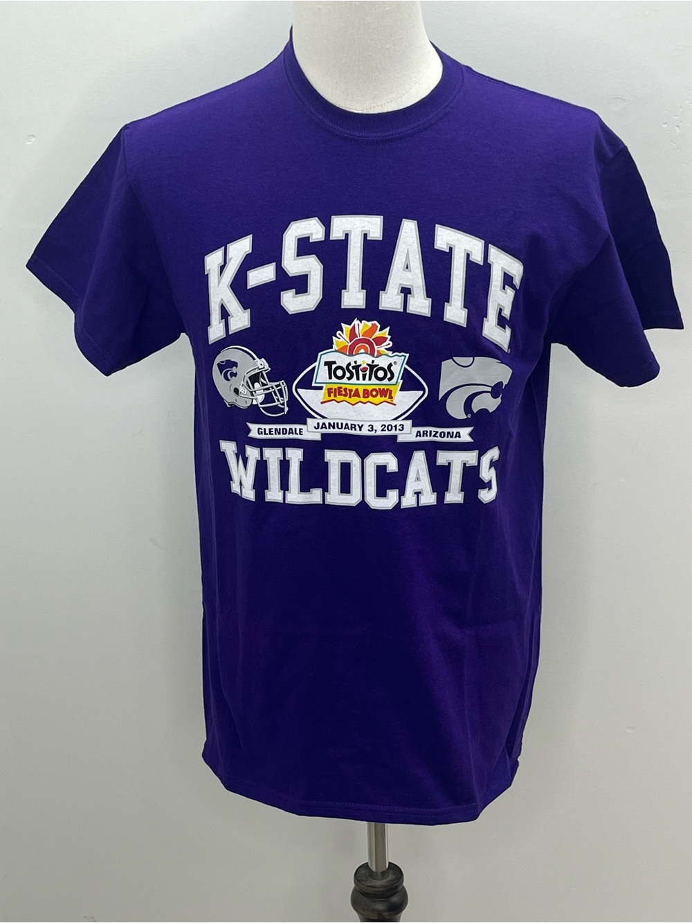 K-State Wildcats Tostitos Fiesta Bowl 2013 Purple T-Shirt Mens Medium
